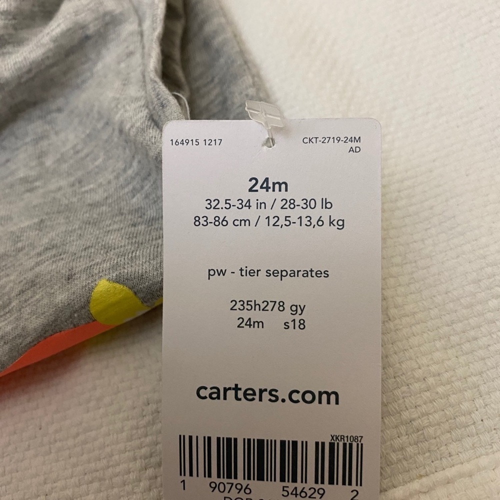 💙2/$15 Carter’s T Shirt 24m Cap Sleeve PelicanNWT - Picture 5 of 6